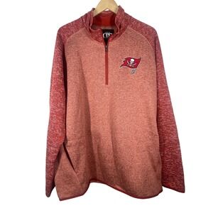 Darius Rucker Tampa Bay Buccaneers Mens XXL Red Space Dye Quarter Zip Pullover